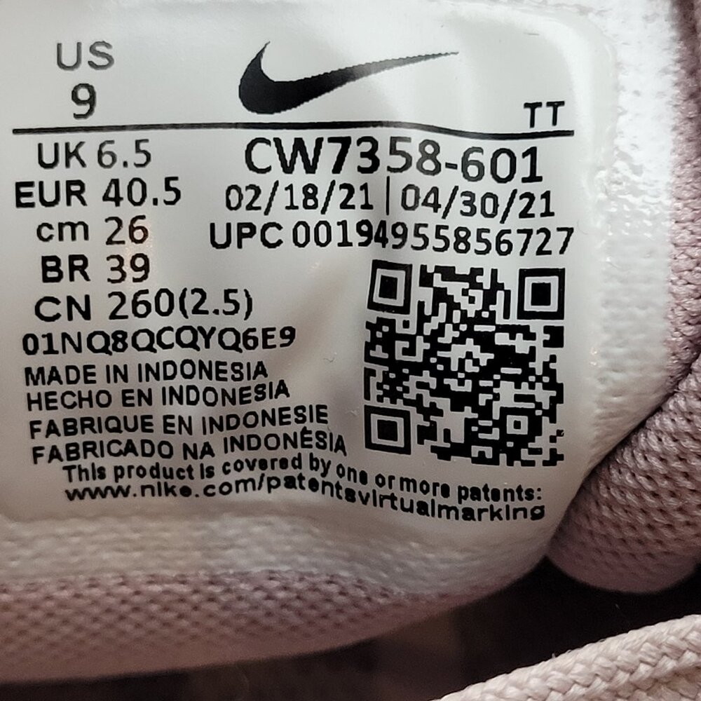 Women's Nike Air Zoom Pegasus 38 Trainers in Barely Rose Size US 9 - Picture 9 of 10